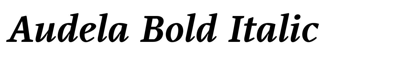 Audela Bold Italic